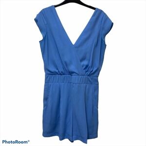 GB Gianni Bini Tied Keyhole Back Faux Wrap Romper L
